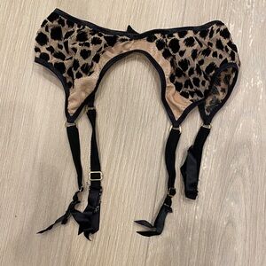 Victoria's Secret Leopard Print Garter Belt